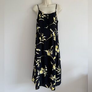 Knot Sisters Vintage Floral Viscose Midi Dress